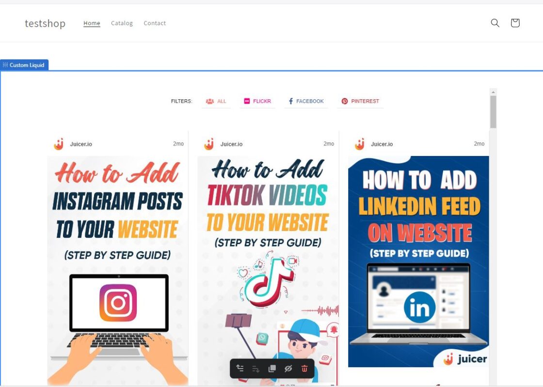 Add social media feed to Shopify step 10