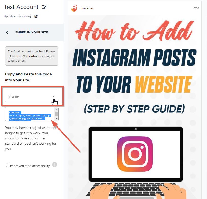 Add social media feed to Shopify step 4