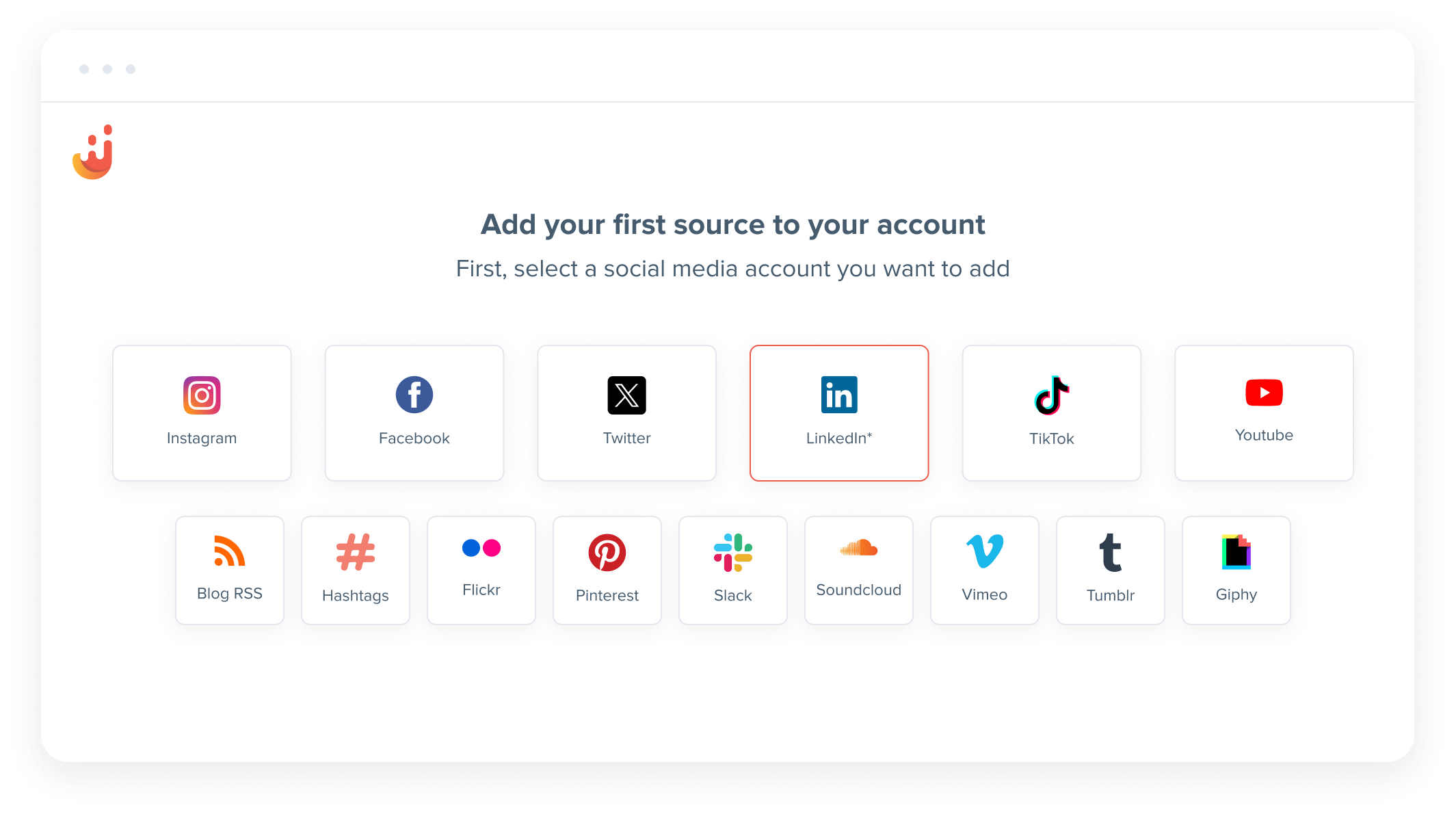 Setup LinkedIn Aggregator Step 2