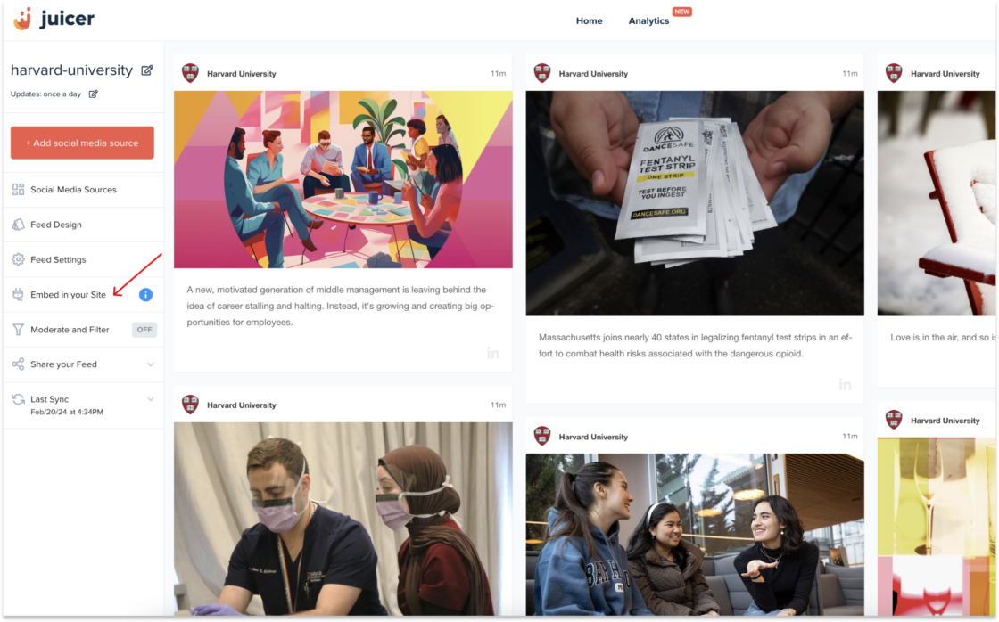 Embed or Add LinkedIn Feeds to WordPress using Widget Step 5.2