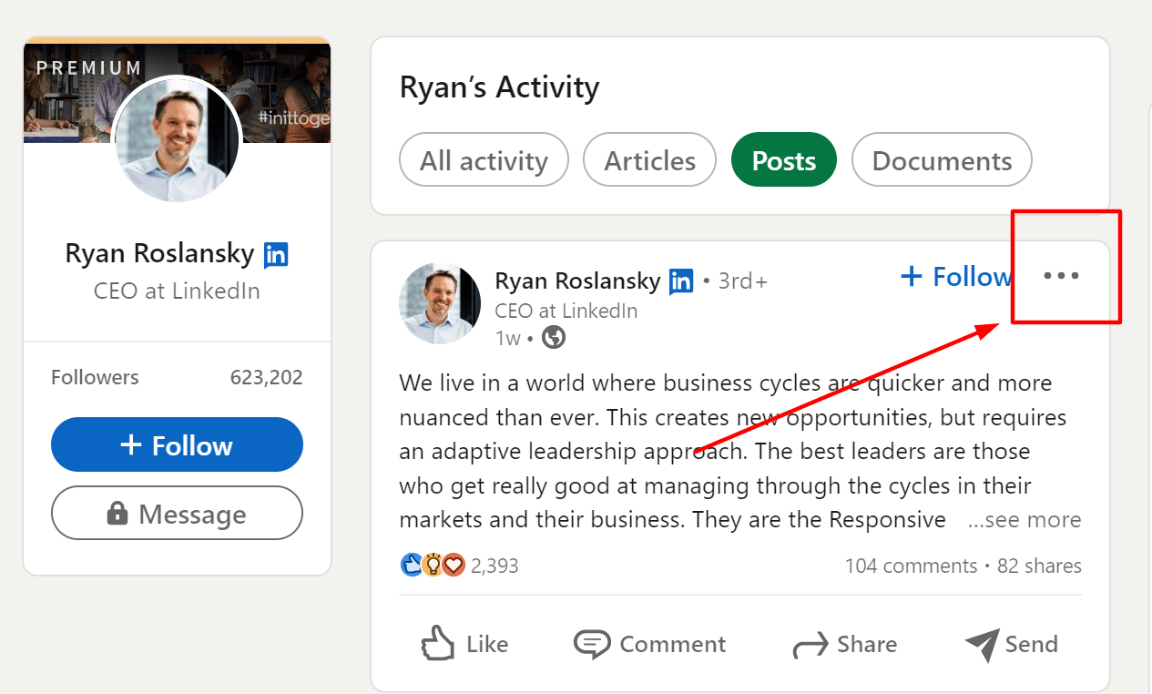 embed linkedin posts on website step 2