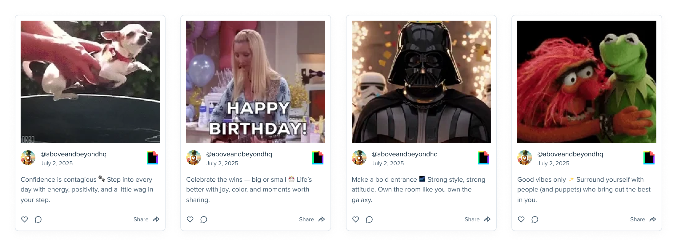 Giphy aggregator for your social wall​