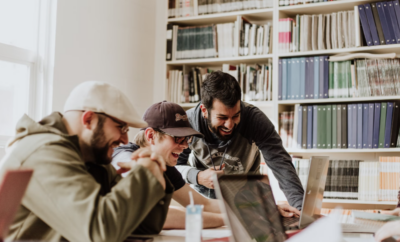 small business owner setting up juicer io Linkedin feed on his website