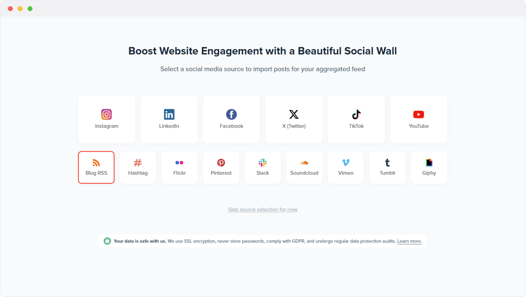 Setup Blog RSS juicer feed - step 2
