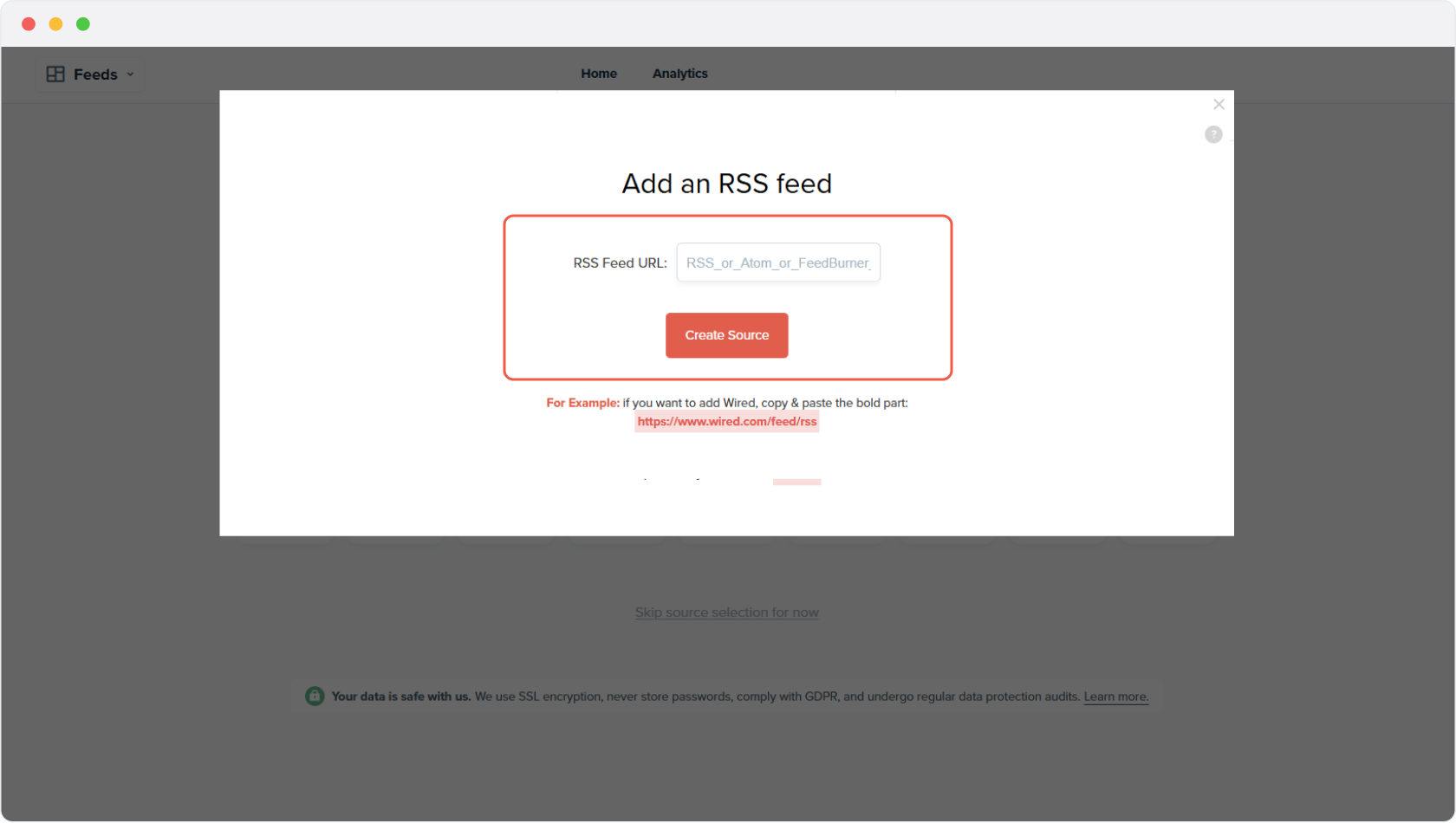 Setup Blog RSS feed step 3