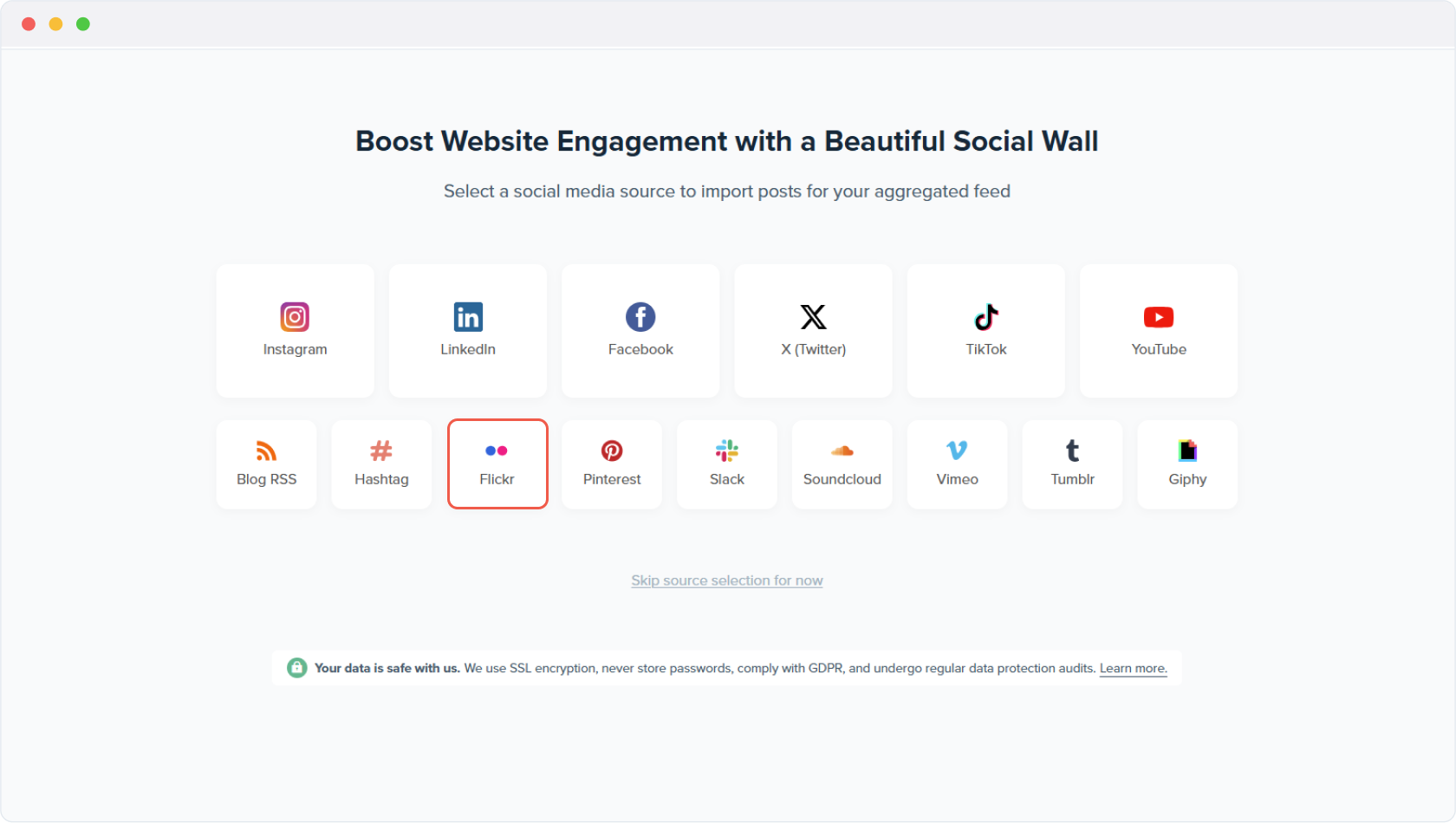 Setup Juicer Flickr feed step 2