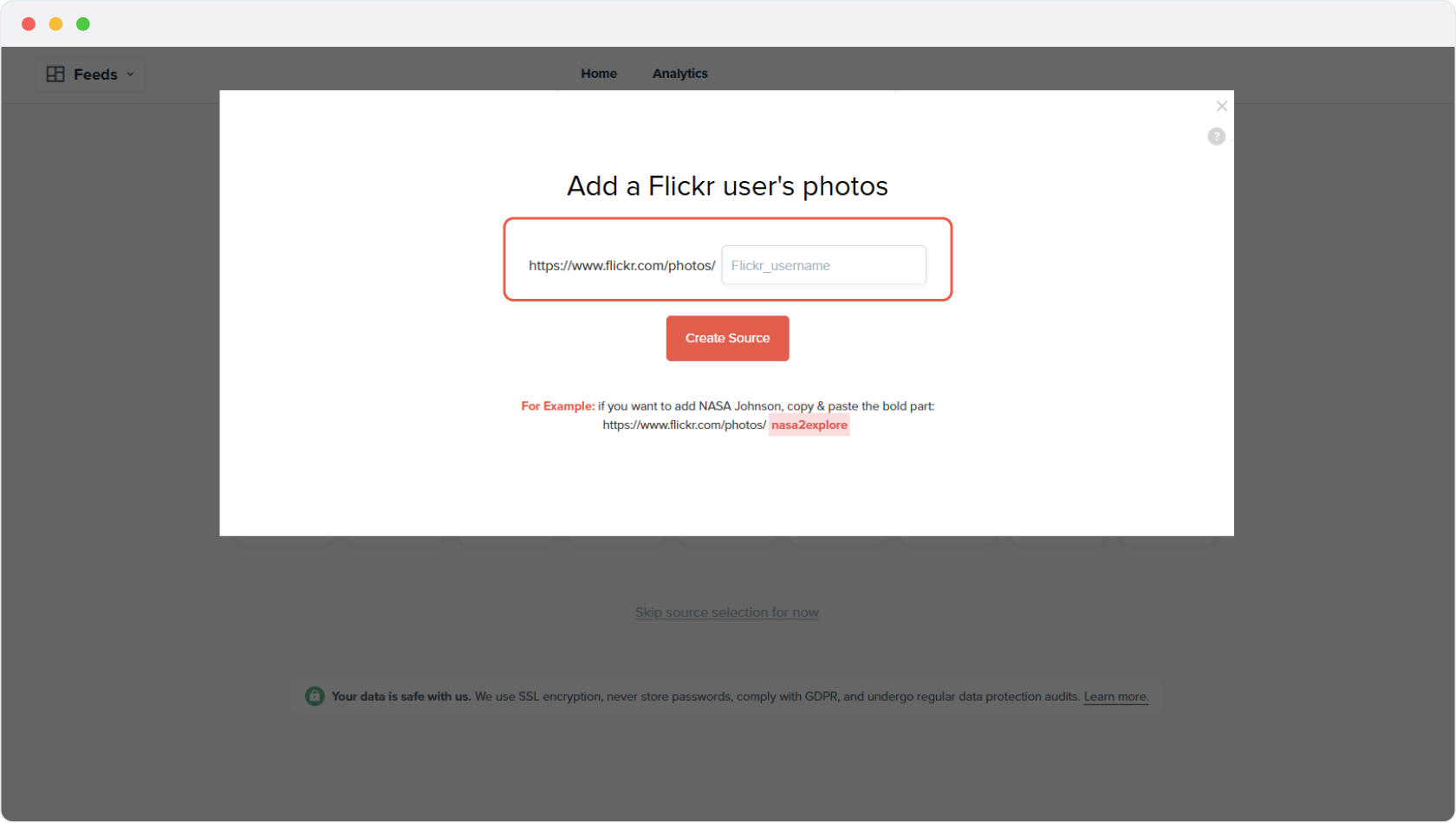 Setup Juicer Flickr feed step 3