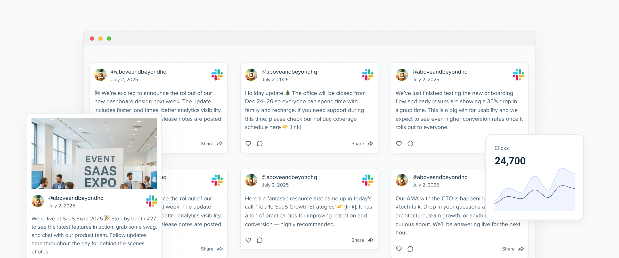 Slack aggregator benefits
