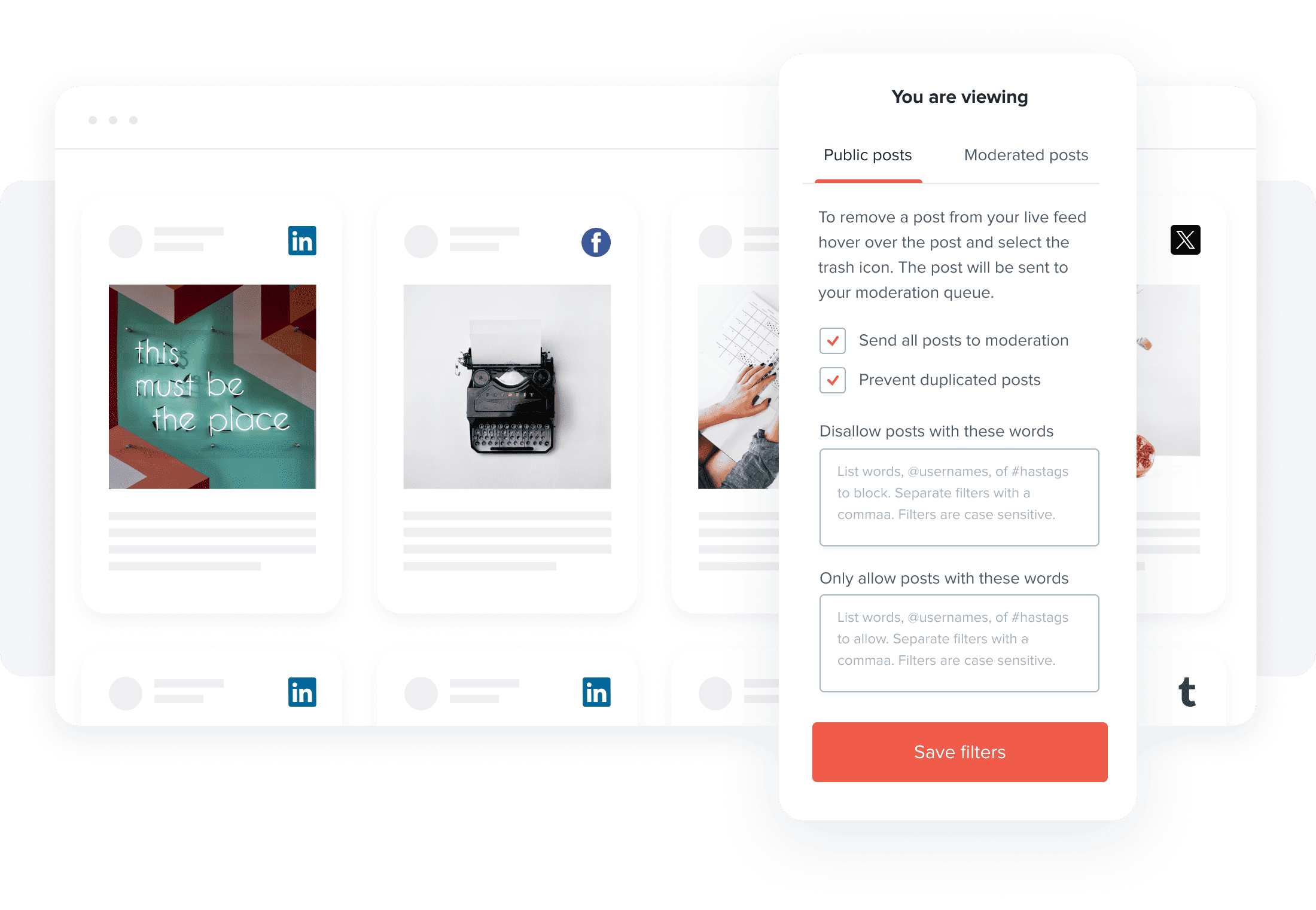 social media aggregator for website