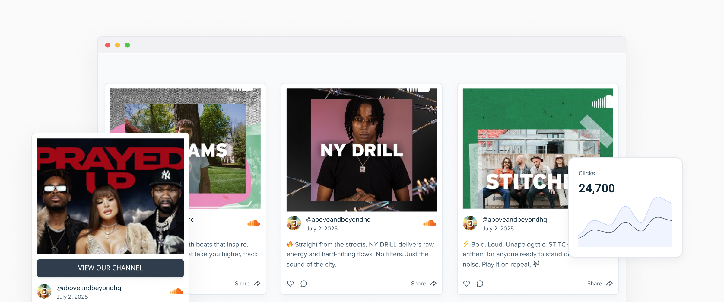 Soundcloud feed benefits