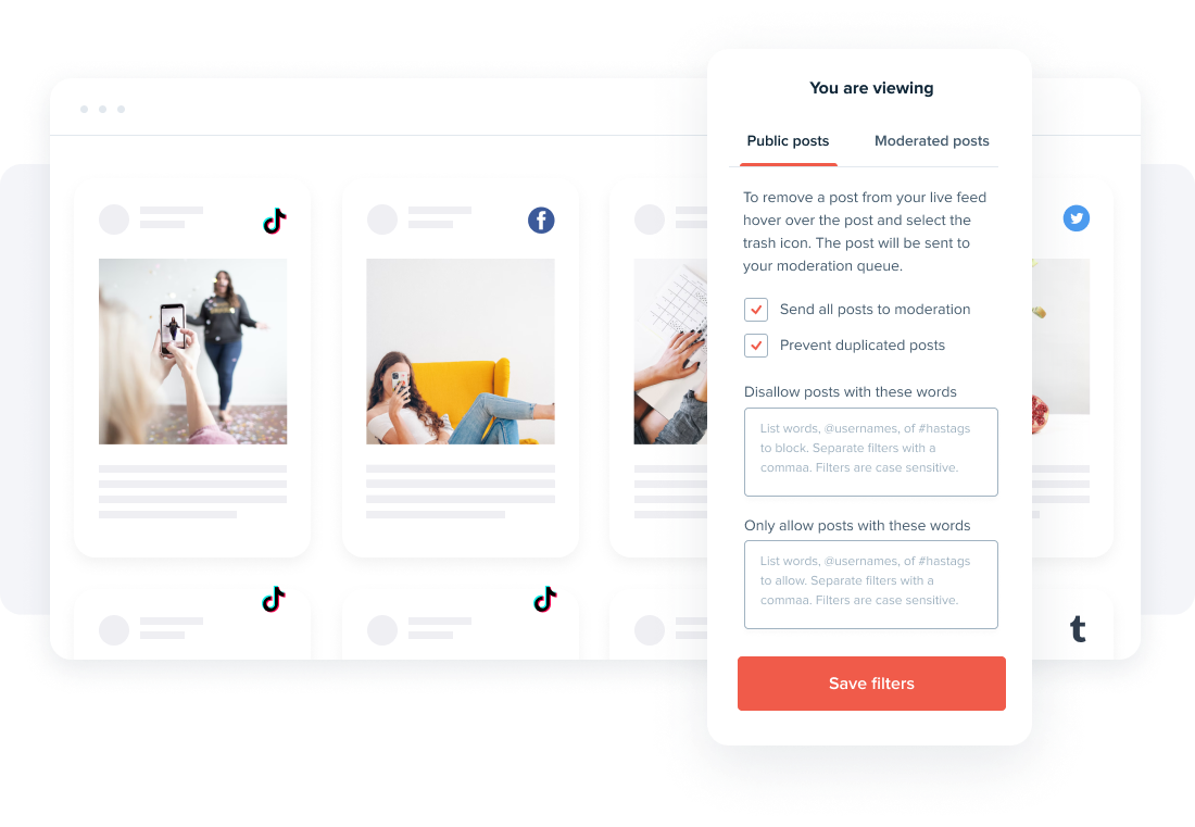 TikTok aggregator to create website TikTok feed