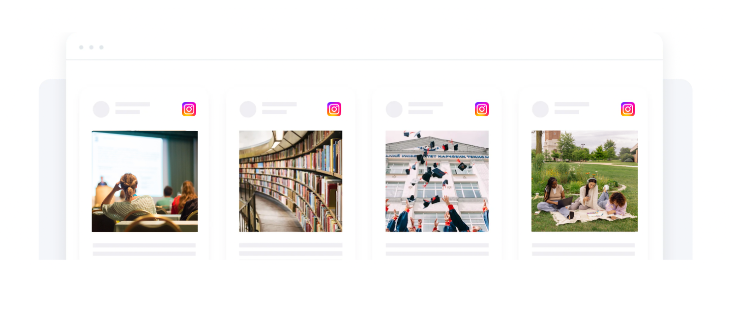 Add your college instagram feed to your website