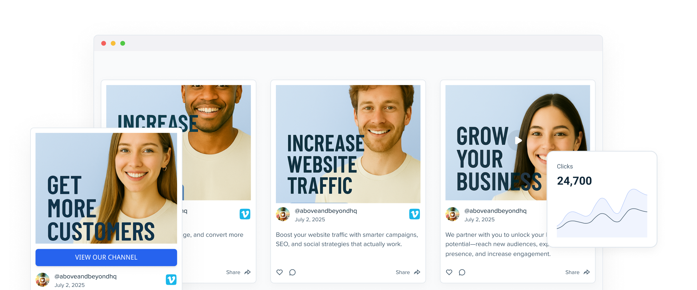 Vimeo social wall benefits